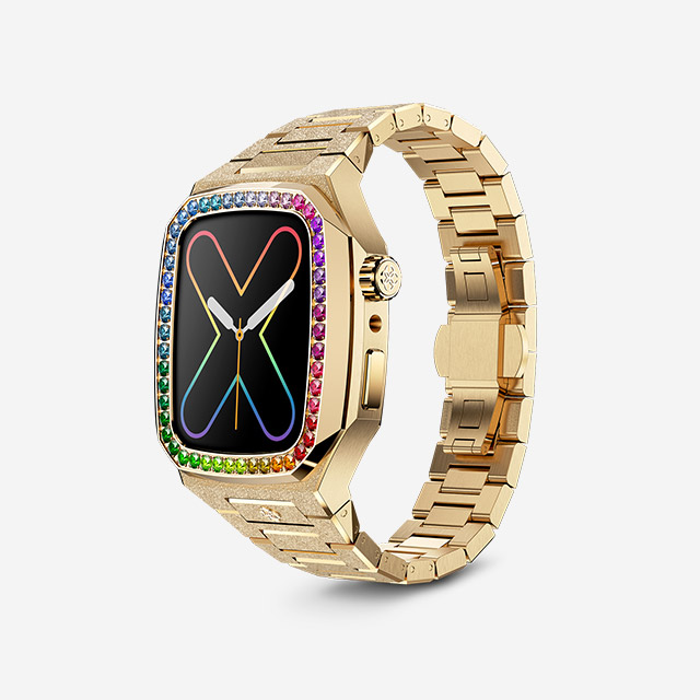 EVF 41-Rainbow Frosted  Gold｜Apple Watch Case｜