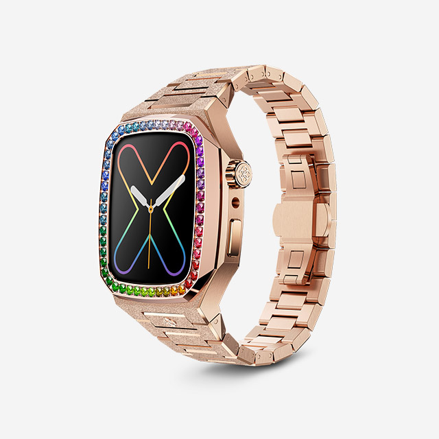 EVF 41-Rainbow Frosted  Rose Gold｜Apple Watch Case｜