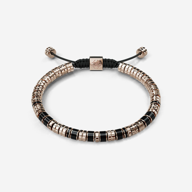 Bracelet - EV - Rose gold - Black