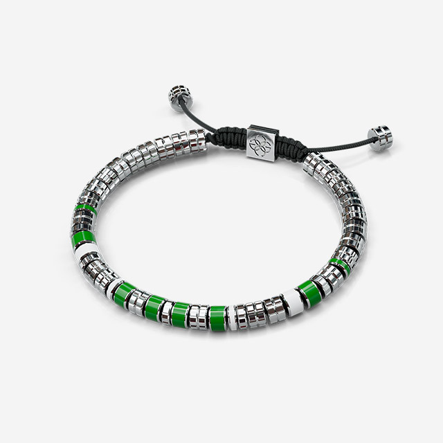 Bracelet - EV - Silver - Green