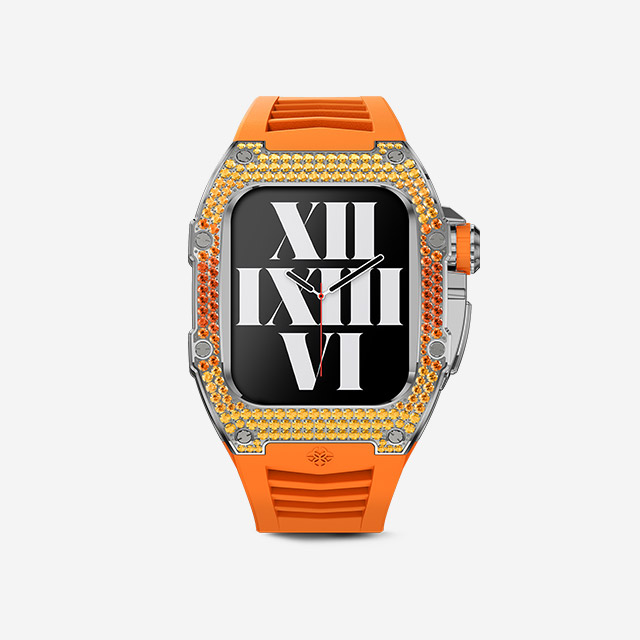 RST45 - SWAROVSKI - SUNSET ORANGE｜Apple Watch Case｜