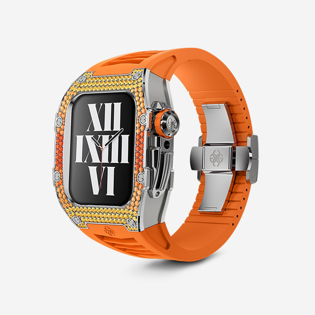 RST45 - SWAROVSKI - SUNSET ORANGE｜Apple Watch Case｜