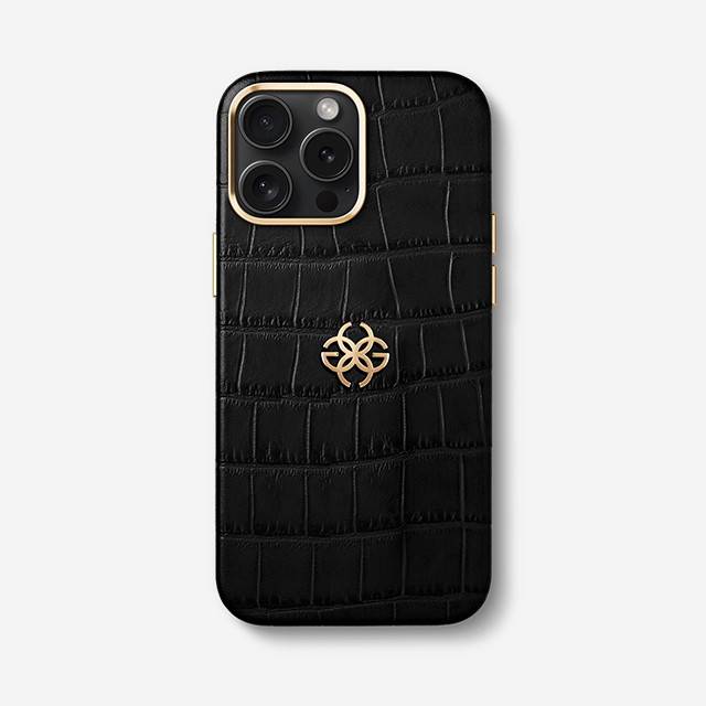 iPhone 15 Case - Embossed Croco Logo