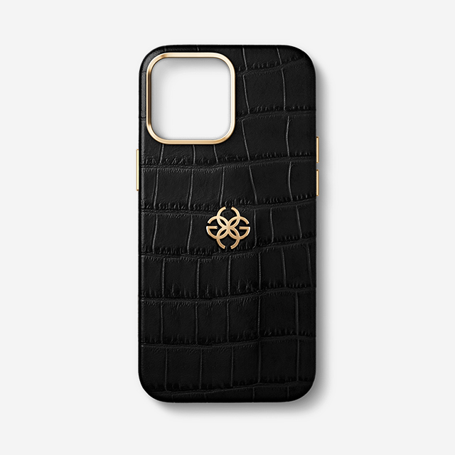 iPhone 15 Case - Embossed Croco Logo