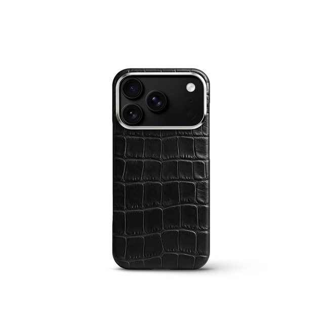 iPhone Case 17/ 18 鱷魚紋保護殼 - 黑