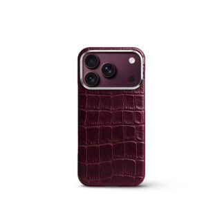 iPhone Case 17/ 18 鱷魚紋保護殼 - 勃根地紅