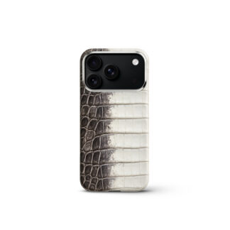 iPhone Case 17/ 18 鱷魚紋保護殼 - 銀
