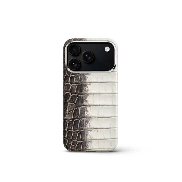 iPhone Case 17/ 18 鱷魚紋保護殼 - 銀