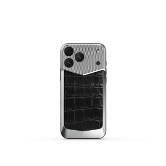 iPhone Case 18 鱷魚紋吸保護殼-黑
