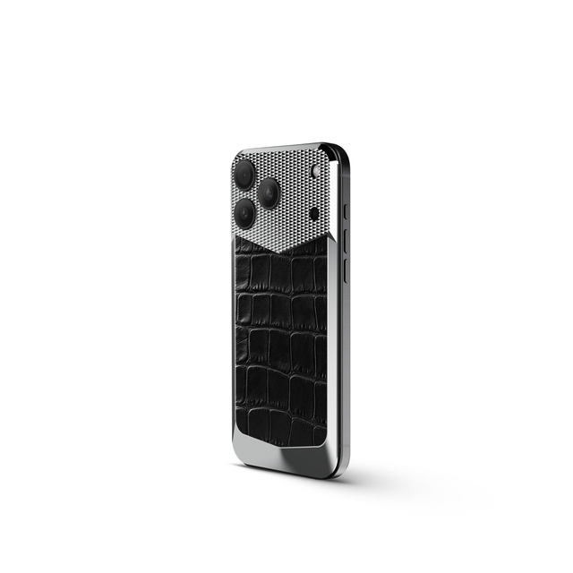 iPhone Case 18 鱷魚紋吸保護殼-黑